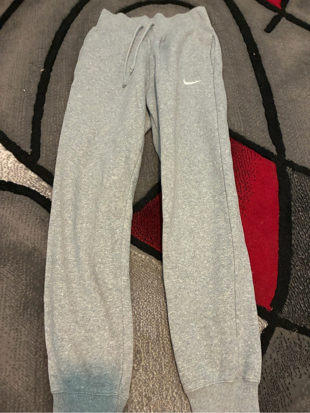Nike Light Gray Drawstring Fleece Joggers